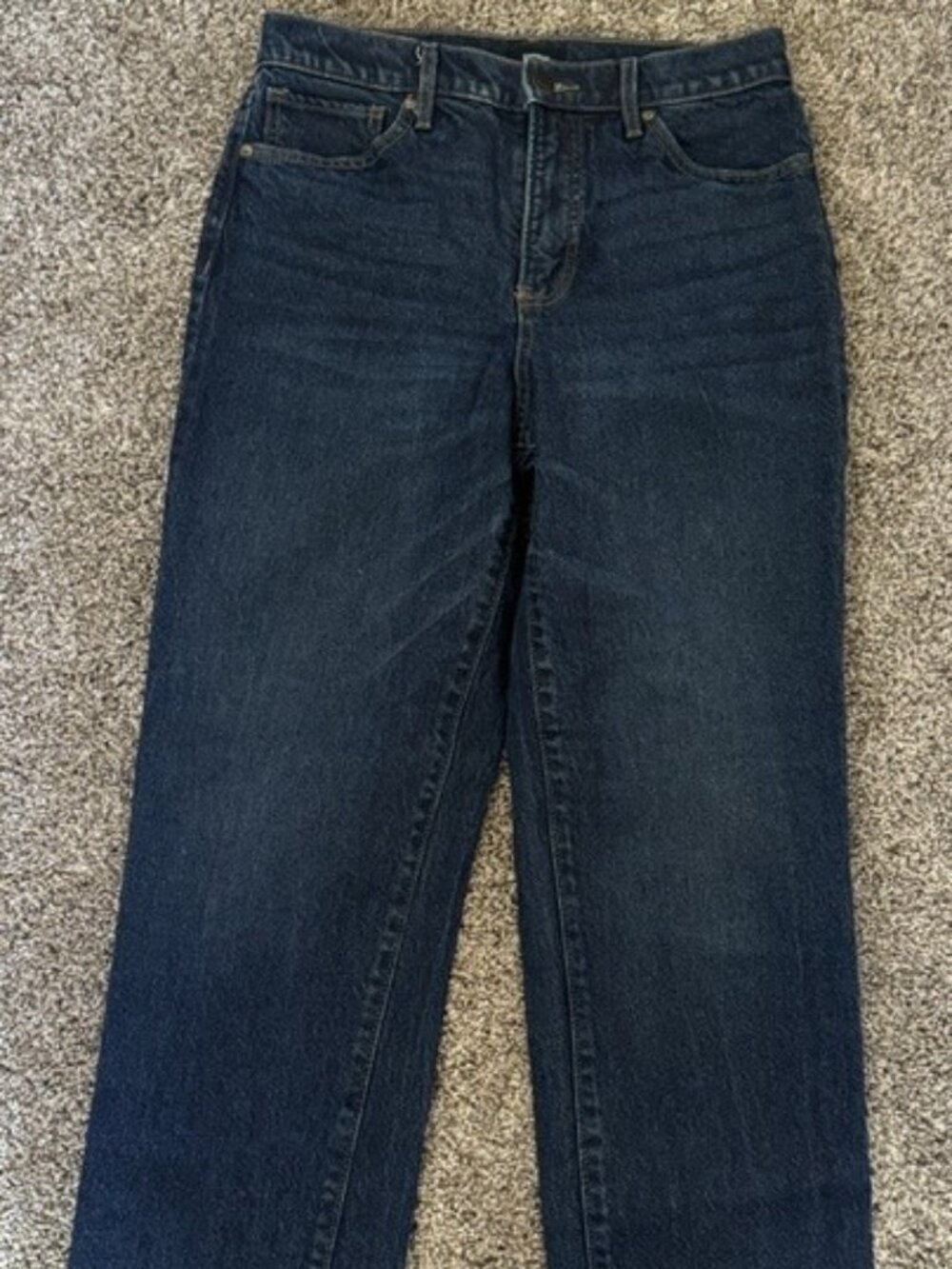 Express High Rise Straight Ankle Stretch Jeans Denim Blue 6R